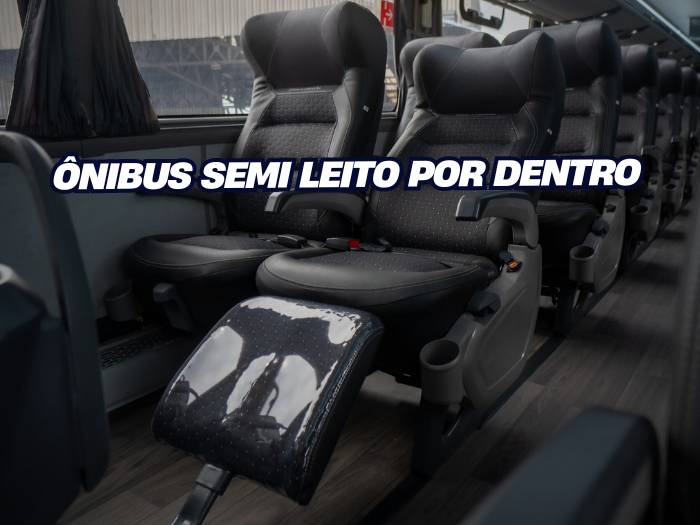 CIMO É ÔNIBUS SEMI LEITO POR DENTRO