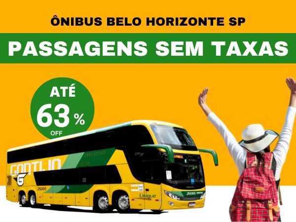 ÔNIBUS BELO HORIZONTE SP PASSAGEM DESCONTO