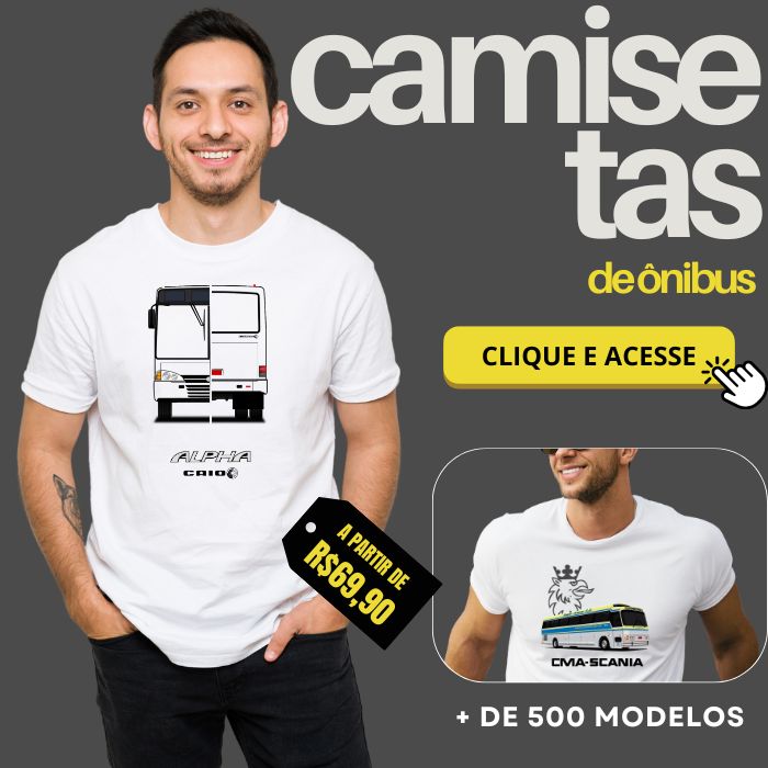 Loja do Clube do Ônibus Camiseta Caio Alpha, CMA Flecha Azul