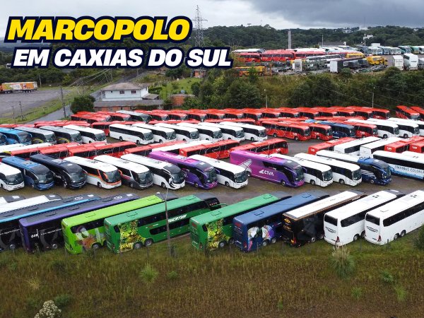 Marcopolo em Caxias do Sul pátio de ônibus