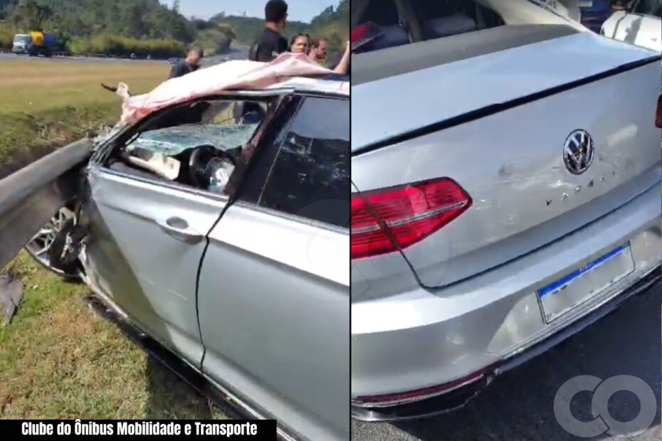 Carro Bate na Traseira de Ônibus Rodoviário
